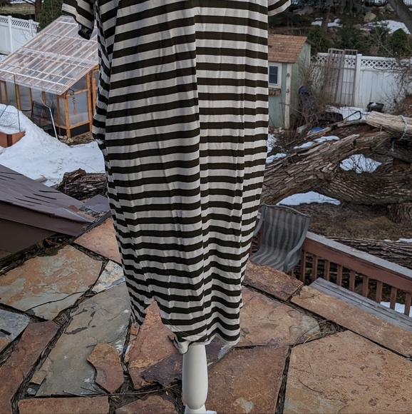 Red Lolly Green/White Striped Maxi Dress S please read measurements. - Picture 9 of 13